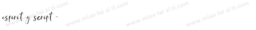 espirity script字体转换